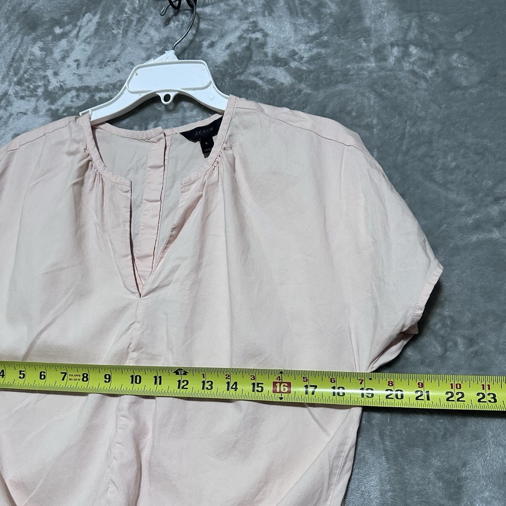 J Crew Tie Front Button Back Blouse Womens Sz S Pink Cottagecore Romantic Preppy - Picture 8 of 9